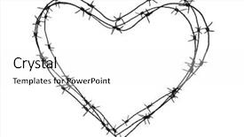  Presentation with iron - Cool new slides with barbed wire - photo of big iron heart backdrop and a white colored foreground