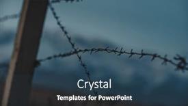  Presentation with mountains - Presentation theme with barbed-wire-fence-on-mountains and a ocean colored foreground