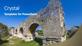  Presentation with france - Slides with barbegal-aqueduct-aqueduc-romain-de background and a  colored foreground