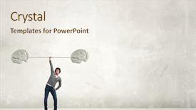  Presentation with coal mining great wheel - PPT theme consisting of barbell as symbol of great background and a sky blue colored foreground