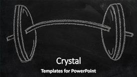  Presentation with chalk sketch - Audience pleasing slide deck consisting of barbell drawn with white chalk backdrop and a black colored foreground