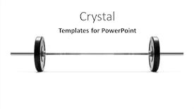  Presentation with barbell - Cool new presentation with barbell on white background included backdrop and a white colored foreground