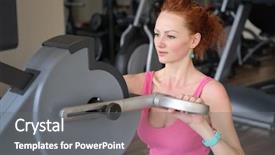  Presentation with barbell - Amazing presentation theme having barbell ready to workout indoors selective focus backdrop and a gray colored foreground
