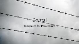  Presentation with spain - Presentation theme featuring barbeq - barbed wire fence view background and a  colored foreground