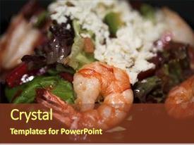 Barbequed Prawn Salad With Shrimp PPT template 51 | CrystalGraphics