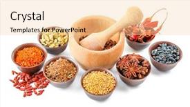  Presentation with barberry - Cool new slides with barberry - composition with different spices backdrop and a lemonade colored foreground