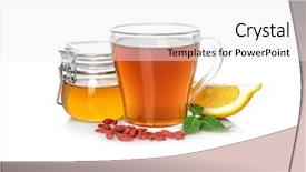  Presentation with barberry - Cool new presentation theme with barberry - composition with goji tea backdrop and a white colored foreground