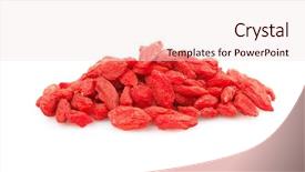  Presentation with barberry - PPT theme enhanced with barberry - dried goji berries isolated background and a  colored foreground