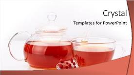  Presentation with barberry - Amazing slide set having barberry - healthy tea with barberries backdrop and a white colored foreground