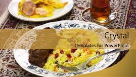  Presentation with persian - Amazing slide set having barberry - iranian cuisine persian jeweled rice backdrop and a gold colored foreground
