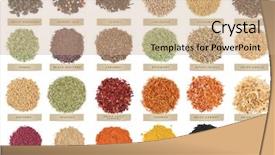  Presentation with spices - Amazing slides having barberry - set of different spices isolated backdrop and a coral colored foreground