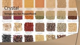  Presentation with spices - Slide deck consisting of barberry - set of different spices isolated background and a coral colored foreground