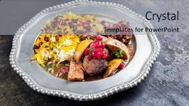  Presentation with traditional - PPT theme consisting of barberry - traditional iranian khoresh beh stew background and a light gray colored foreground