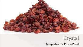  Presentation with barberry - PPT layouts with seasonings spice spices middle east - barberry heap isolated on white background and a lemonade colored foreground