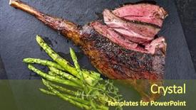  Presentation with green chemistry close up - Colorful PPT layouts enhanced with barbie - barbecue haunch of venison green backdrop and a tawny brown colored foreground