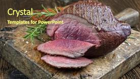  Presentation with barbie - PPT layouts enhanced with barbie - barbecue haunch of venison background and a tawny brown colored foreground