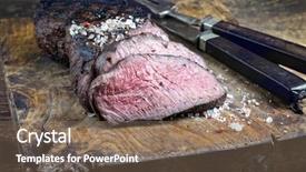  Presentation with wagyu - Audience pleasing slide set consisting of barbie - barbecue wagyu point steak backdrop and a violet colored foreground