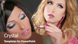  Presentation with barbie doll - Slide deck with barbie doll - fashion brunette and blonde background and a red colored foreground