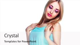  Presentation with barbie - PPT theme having barbie doll - pretty woman with bright pink background and a white colored foreground