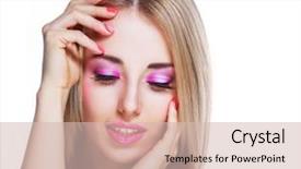  Presentation with barbie doll - Beautiful theme featuring barbie doll - pretty woman with bright pink backdrop and a soft green colored foreground