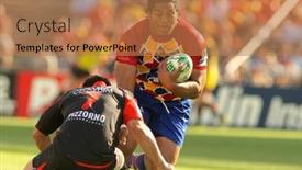  Presentation with quarter - Beautiful presentation theme featuring barcelona-april-9-perpignan-s backdrop and a coral colored foreground