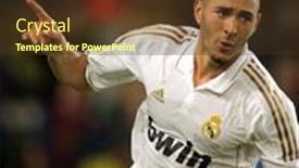  Presentation with real madrid football - Beautiful theme featuring barcelona-august-17-karim-benzema backdrop and a tawny brown colored foreground