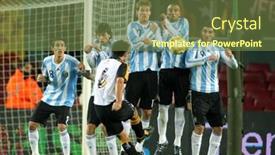  Presentation with camp - Audience pleasing slides consisting of barcelona-dec-22-argentinian-players backdrop and a tawny brown colored foreground