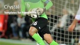  Presentation with olympic - Theme enhanced with barcelona-dec-30-tunisian-goalkeeper background and a coral colored foreground