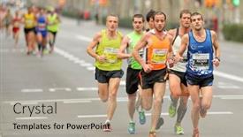  Presentation with marathon - Presentation design enhanced with barcelona-feb-17-group background and a light gray colored foreground