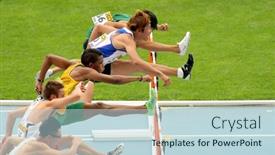  Presentation with athletics - Presentation theme having june 2016 calendar with past month series background and a lemonade colored foreground