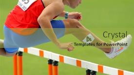  Presentation with athletics - Colorful slides enhanced with barcelona-july-10-patricio-colarte backdrop and a yellow colored foreground