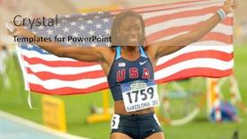  Presentation with athletics - Cool new slides with barcelona-july-13-erika-rucker backdrop and a  colored foreground