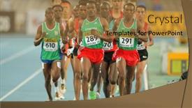  Presentation with athletics - Slide set featuring barcelona-july-14-competitors background and a  colored foreground