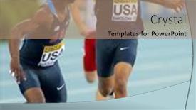  Presentation with athletics - Slide deck having barcelona-july-14-eric-futch background and a coral colored foreground