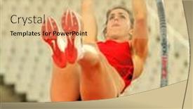  Presentation with athletics pole vault - Colorful PPT theme enhanced with barcelona-july-22-kate-dennison backdrop and a lemonade colored foreground