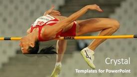  Presentation with athletics - Amazing presentation theme having barcelona-july-22-venelina-veneva backdrop and a mint green colored foreground