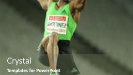  Presentation with athletics - Cool new PPT theme with barcelona-july-22-wilfredo-martinez backdrop and a gray colored foreground