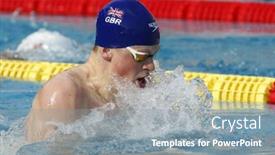  Presentation with trophy - Presentation featuring barcelona-jun-10-british-swimmer background and a mint green colored foreground