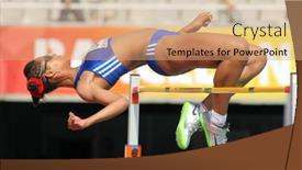  Presentation with athletics - Colorful slide set enhanced with barcelona-june-13-dior-delophont backdrop and a coral colored foreground