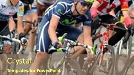  Presentation with rides - Beautiful PPT layouts featuring barcelona-march-27-movistar-team backdrop and a coral colored foreground