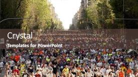  Presentation with runners - Beautiful slides featuring barcelona-may-6-runners backdrop and a tawny brown colored foreground