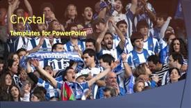  Presentation with goal - Colorful PPT theme enhanced with barcelona-nov-30-real-sociedad backdrop and a tawny brown colored foreground