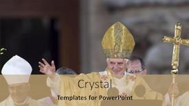  Presentation with pope - Colorful slide set enhanced with barcelona-november-7-pope-benedict backdrop and a coral colored foreground