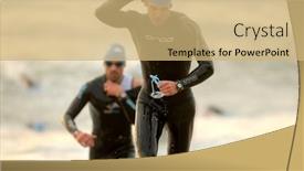  Presentation with triathlon - Amazing presentation design having barcelona-oct-16-triathletes-compete backdrop and a coral colored foreground