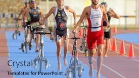  Presentation with october - Slides enhanced with barcelona-oct-16-triathletes background and a light blue colored foreground