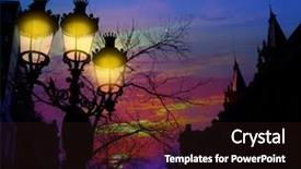  Presentation with sky - Cool new presentation theme with chocolate lab puppy - two labradors float with a backdrop and a light blue colored foreground