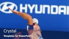  Presentation with volley - Amazing theme having barcelona-sept-10-brasilian-beach backdrop and a ocean colored foreground