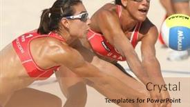  Presentation with volley - Slides consisting of barcelona-sept-12-north-americans background and a coral colored foreground