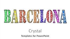  Presentation with mosaic - Colorful slides enhanced with barcelona sign writen in mosaic backdrop and a white colored foreground