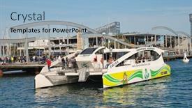  Presentation with docks - Amazing theme having barcelona-spain-april-15-2018 backdrop and a light blue colored foreground